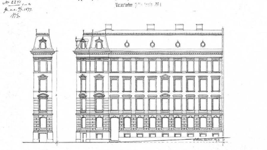 Fasadritning från 1878